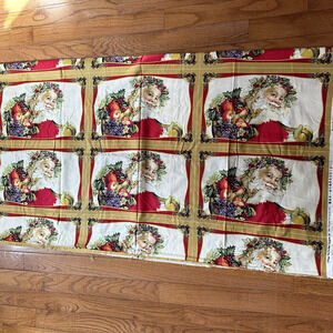Santa Panel Christmas Peggy Toole Robert Kaufman Cotton Fabric 58" x 3.5 Yds